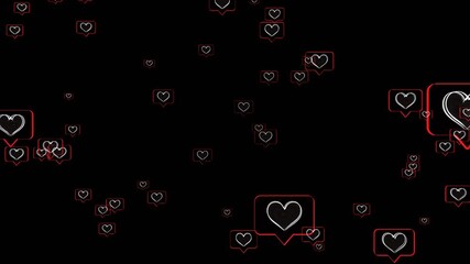 Holographic Like Icons on a Black Background (Loopable)

A seamless loop of futuristic, holographic "like" heart icons floating against a black background. - Powered by Adobe
