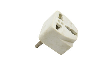 three shoe plug electric plug on transparent