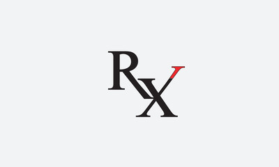 RX, XR, R , X , Abstract Letters Logo Monogram	