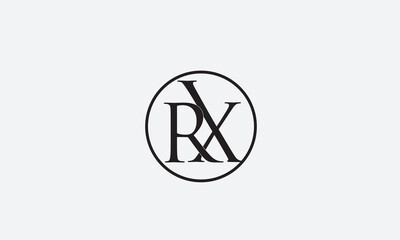 RX, XR, R , X , Abstract Letters Logo Monogram	