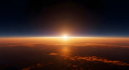 Golden Sunrise: Aerial View of a Breathtaking Landscape.