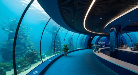 Underwater Bar with Panoramic Ocean Views.