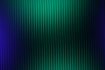 Illustration of abstract vertical ribbed texture with a gradient of teal and deep blue colors