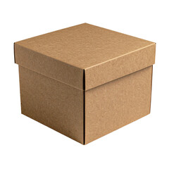 Compact brown paperboard shipping box for retail use