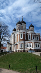 Tallinn, Estonia. The Alexander Nevsky Cathedral of Tallinn is an Eastern Orthodox cathedral. It was built in 1894–1900, when the country was part of the former Russian Empire.