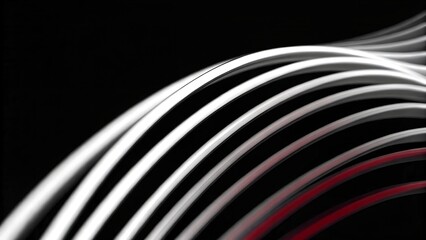 Spiral Metallic Rings on Black &ndash; Abstract Geometry, Depth Illusion, Futuristic Coil Design