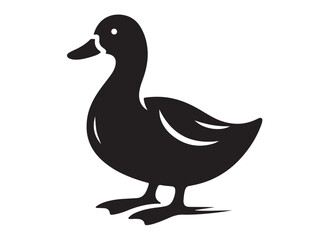 duck logo silhouette vector, goose silhouette illustration, duck silhouette vector design, duck swimming logo, duck logo silhouette vector, wildlife duck logo silhouette vector on white background 