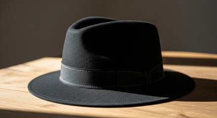 black hat on a white background