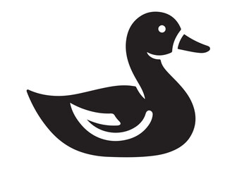 duck logo silhouette vector, goose silhouette illustration, duck silhouette vector design, duck swimming logo, duck logo silhouette vector, wildlife duck logo silhouette vector on white background 