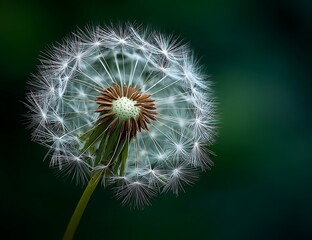 Fototapeta premium Close up of a dandelion seed head ready to disperse