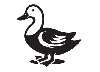 duck logo silhouette vector, goose silhouette illustration, duck silhouette vector design, duck swimming logo, duck logo silhouette vector, wildlife duck logo silhouette vector on white background 