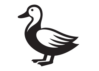 duck logo silhouette vector, goose silhouette illustration, duck silhouette vector design, duck swimming logo, duck logo silhouette vector, wildlife duck logo silhouette vector on white background 
