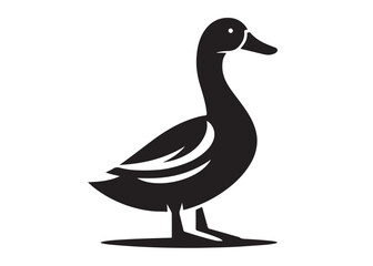 duck logo silhouette vector, goose silhouette illustration, duck silhouette vector design, duck swimming logo, duck logo silhouette vector, wildlife duck logo silhouette vector on white background 