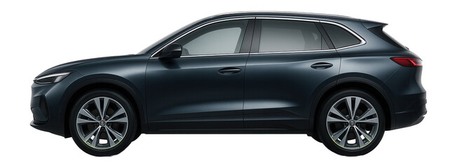 Electric SUV with sculpted body lines and large alloy wheels