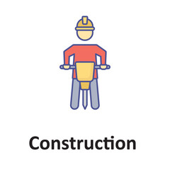 construction worker Vector Icon which can easily modify or edit