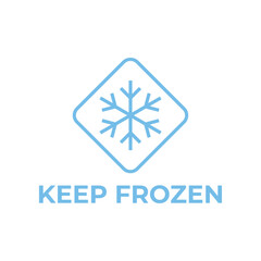 Keep Frozen Product Storage Sign with Snowflake