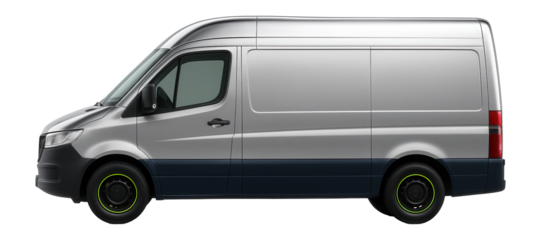 Isothermal delivery van with two-tone paint and aerodynamic roof