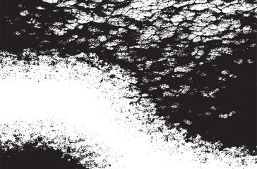 Black and White Cracked Grunge Texture | Distressed Abstract Background for Design Projects