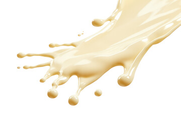White Liquid Splash in Mid-Air. White or PNG Transparent Background.