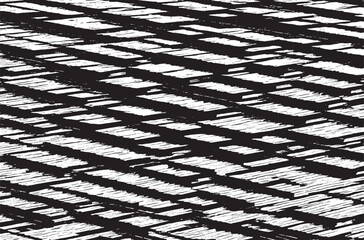 Black and White Grunge Geometric Texture | Abstract Square Lines Pattern Background