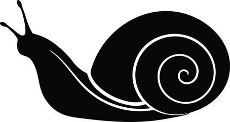 snail icon silhouette vector illustration. © Clean Silhouette