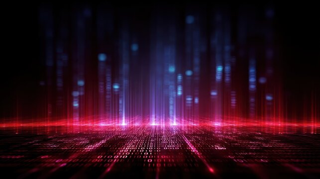 Abstract binary code background