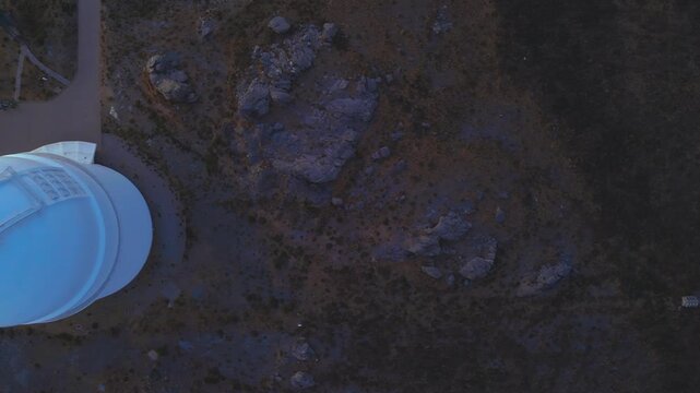 Aerial view of the Calar Alto astronomical observatory (CAHA), Almer&iacute;a, Andalusia, Spain