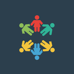 Diverse people holding hands in a circle representing unity.