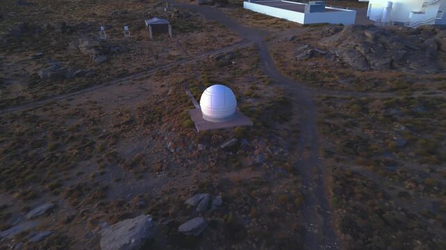 Aerial view of the Calar Alto astronomical observatory (CAHA), Almer&iacute;a, Andalusia, Spain