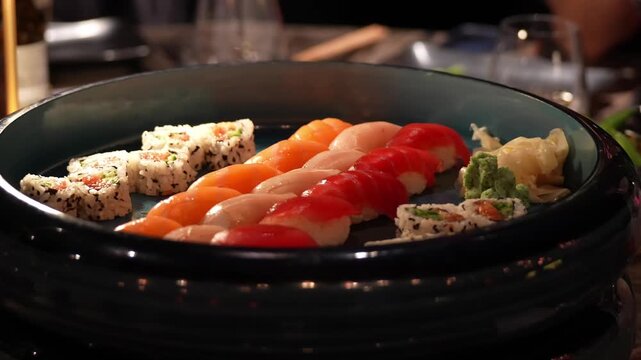 Repas japonais avec des sushis