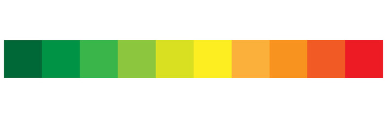 Fototapeta premium Rating scale set with poor to excellent indicator for customer feedback. feedback or rating scale with round and square icon set. Red to green scale icon.
