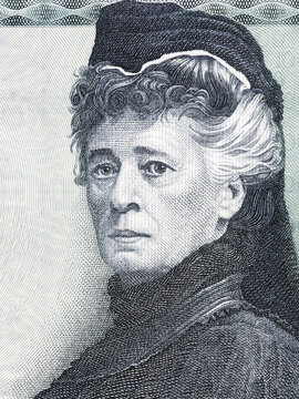 Bertha von Suttner a closeup portrait from Austrian money