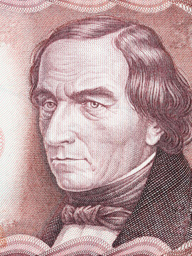 Josef Ressel a closeup portrait from Austrian money