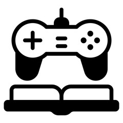 Flat game controller icon for UI and gaming marketing.