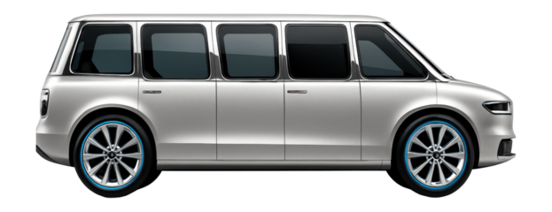 Passenger car with alternating large and small windows for varied views