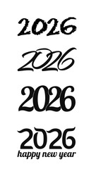 Black 2026 New Year Logo Collection