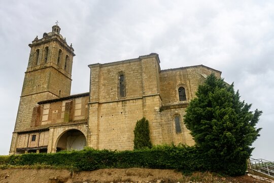 Historic Santa Maria de Arbis Church in Baquerin de Campos, Palencia province
