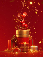 santa claus with gifts