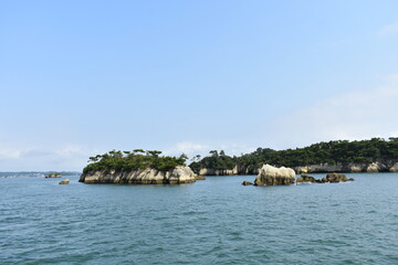 Naklejka premium 日本三景 松島周辺の風景