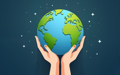 The concept of world humanitarian day, copy space. Earth day concept. High quality