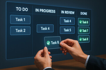 Project Management Kanban Board Workflow