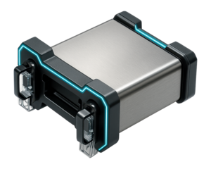 Docking adapter module with alignment guides and latching mechanisms