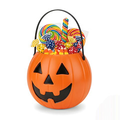 Jack-o'-lantern Basket and Halloween Party Snacks

