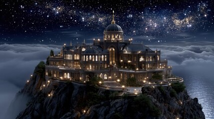 A Spooktacular Halloween Night at the Enchanting Castle in the Sky with Gothic Hauntings