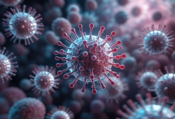 Representación creativa de células bacterianas que rompen los escudos antibióticos dentro de una visualización médica virtual en 3D