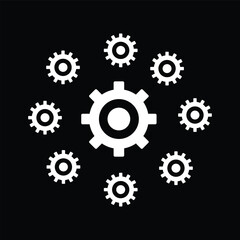 Business Gear Process Minimalist Design