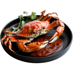 Luxury Singapore Seafood testy isolated on a bright white background 
