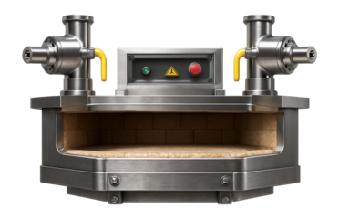 Open hearth furnace with a wide, shallow hearth and regenerative burners for steelmaking in an integrated steel plant