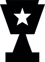 Trophy silhouette icon vector illustration