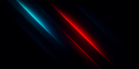 Fototapeta premium Abstract red light background with glowing lines and digital wave design